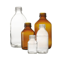 60 ml siroopfles, helder, type 3 geblazen glas